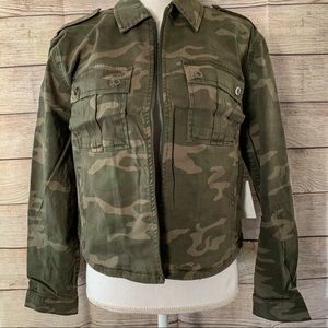 Good American Camo Print Military Jacket